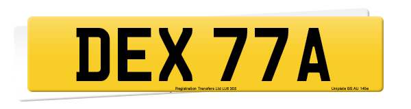 Registration number DEX 77A